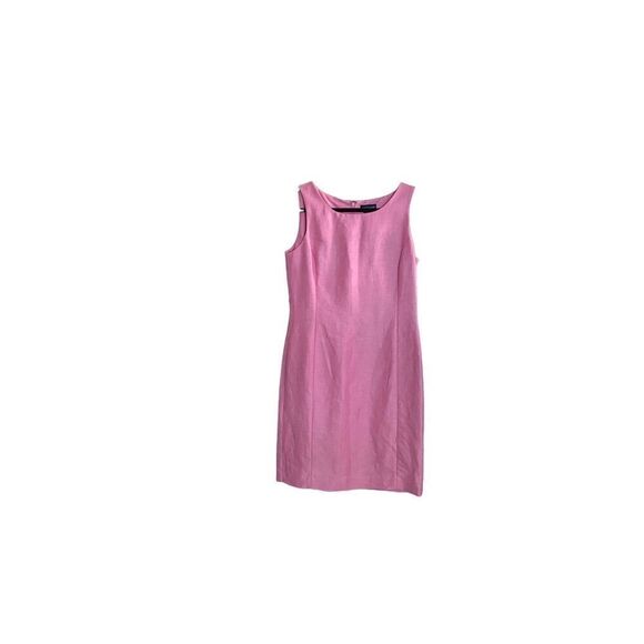 Ann Taylor pink sheath, sleeveless linen blend dress size 10 - Picture 1 of 4